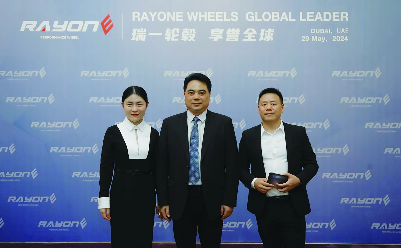 RAYONE representatives at an overseas brand event in Dubai in May 2024