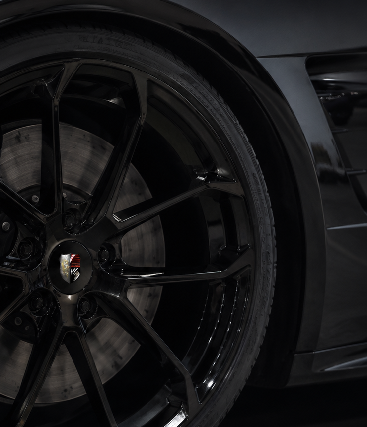 Clean detail crop of RAYONE lightweight wheel fitment