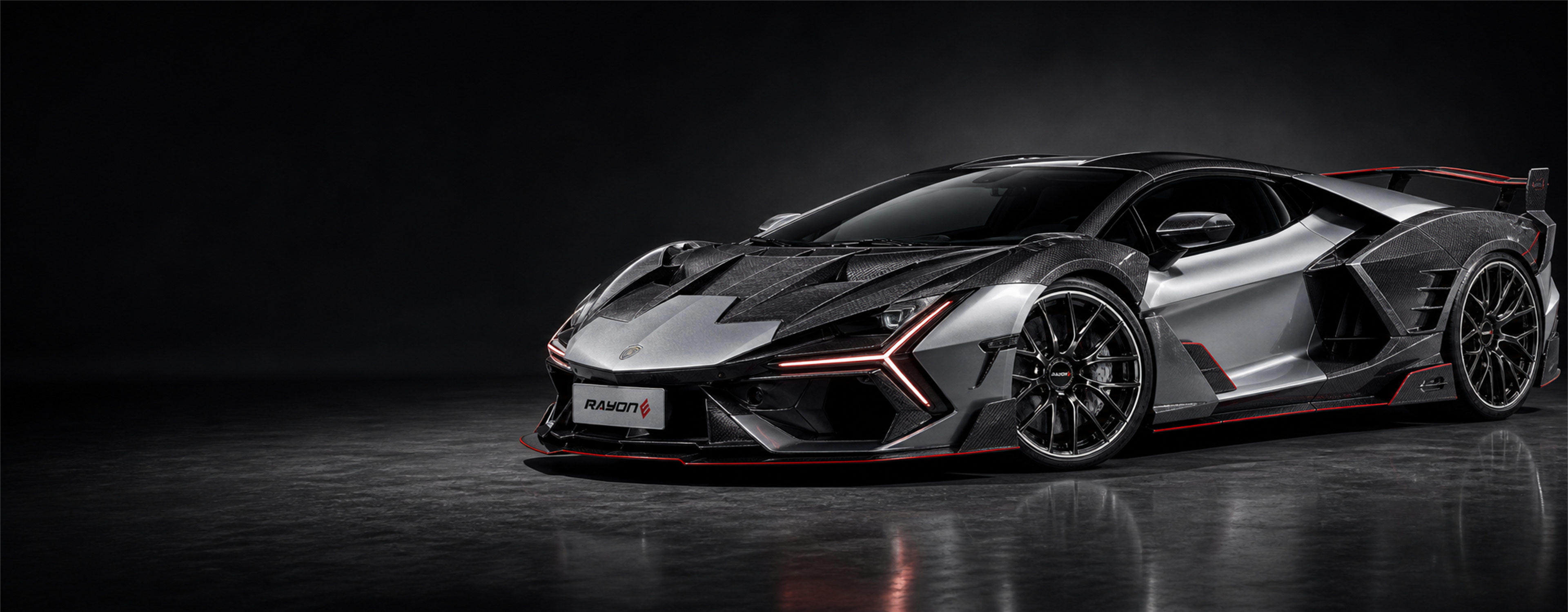 RAYONE performance wheels fitted to a carbon-fiber supercar